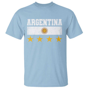 Argentina Champions 2026 4th Star T Shirt Vintage Sol De May and Stripes
