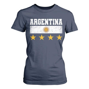 Argentina Champions 2026 4th Star T Shirt For Women Vintage Sol De May and Stripes