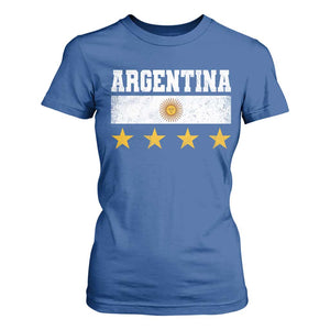 Argentina Champions 2026 4th Star T Shirt For Women Vintage Sol De May and Stripes