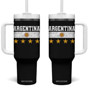 Argentina Champions 2026 4th Star Tumbler With Handle Vintage Sol De May and Stripes