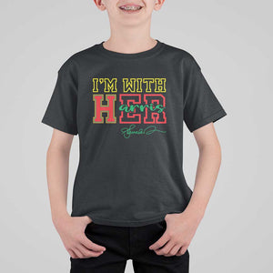 Harris Supporter T Shirt For Kid I'm With Her Kamala Harris Political Election 2024 TS11 Black Print Your Wear