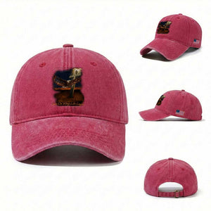 Soar On Wings Like Eagles Christian Faith Washed Cotton Baseball Cap Isaiah 40:31 Bible Verse