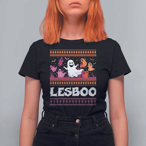 Funny Halloween Lesbian T Shirt For Women Lesboo Ghost Bat LGBT Graveyard TS11 Black Print Your Wear