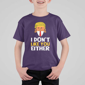Funny Trump Halloween T Shirt For Kid I Don't Like You Either Candy Corn Blond Hair TS11 Purple Print Your Wear
