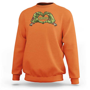 Funny Harris Halloween Sweatshirt Harris Heart Green Zombie Hand Election 2024 Costume TS11 Orange Print Your Wear