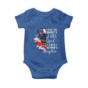 I Am Not Just Daddys Little Girl I Am A Veterans Daughter Baby Onesie American Flag TS11 Royal Blue Print Your Wear