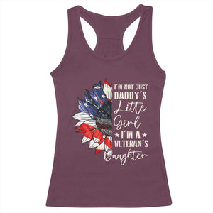 I Am Not Just Daddys Little Girl I Am A Veterans Daughter Racerback Tank Top American Flag TS11 Maroon Print Your Wear