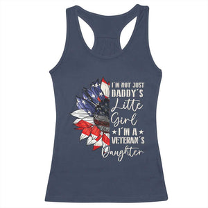 I Am Not Just Daddys Little Girl I Am A Veterans Daughter Racerback Tank Top American Flag TS11 Navy Print Your Wear