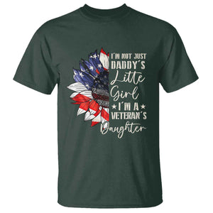 I Am Not Just Daddys Little Girl I Am A Veterans Daughter T Shirt American Flag TS11 Dark Forest Green Print Your Wear