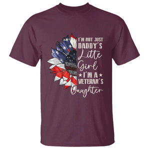 I Am Not Just Daddys Little Girl I Am A Veterans Daughter T Shirt American Flag TS11 Maroon Print Your Wear