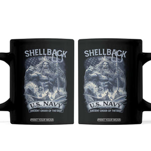 Navy Veteran Coffee Mug King Neptune Shellback Ancient Order Of The Deep TS11 Black Print Your Wear
