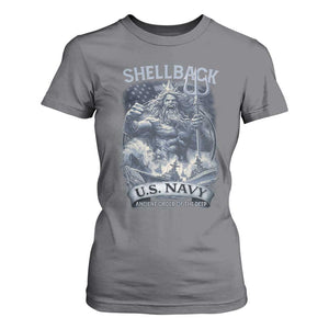 Navy Veteran T Shirt For Women King Neptune Shellback Ancient Order Of The Deep TS11 Charcoal Print Your Wear