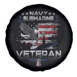 Navy Submarine Veteran Spare Tire Cover Military Patriotic Vintage American Flag TS11 Print Your Wear