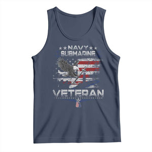 Navy Submarine Veteran Tank Top Military Patriotic Vintage American Flag TS11 Navy Print Your Wear