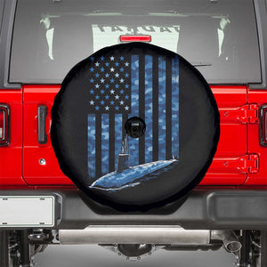 Patriotic Submarine Veteran Spare Tire Cover Submariner Vintage Camo American Flag TS11 Black Print Your Wear