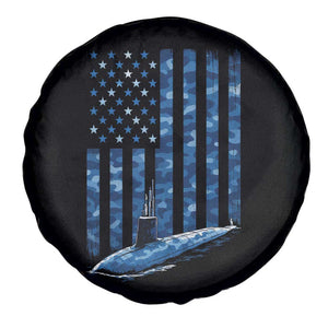 Patriotic Submarine Veteran Spare Tire Cover Submariner Vintage Camo American Flag TS11 Print Your Wear
