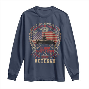Submarine Veteran Long Sleeve Shirt It Cannot Be Inherited Nor Can It Be Purchased I Have Earned It TS11 Navy Print Your Wear