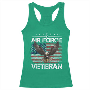 Air Force Veteran Racerback Tank Top Bald Eagle Vintage American Flag TS11 Irish Green Print Your Wear