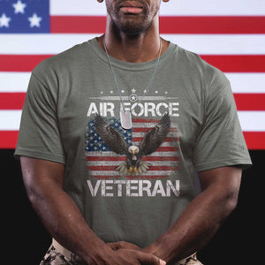 Air Force Veteran T Shirt Bald Eagle Vintage American Flag TS11 Military Green Print Your Wear
