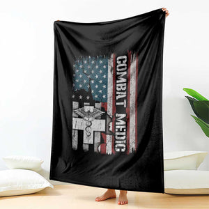 Combat Medic Soldier Throw Blanket Medical Military American Flag TS11 Print Your Wear