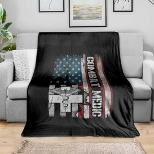 Combat Medic Soldier Throw Blanket Medical Military American Flag TS11 Print Your Wear
