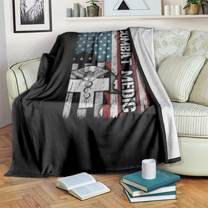 Combat Medic Soldier Throw Blanket Medical Military American Flag TS11 Print Your Wear