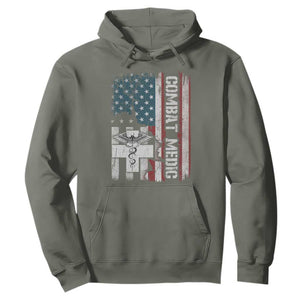 Combat Medic Soldier Hoodie Medical Military American Flag TS11 Military Green Print Your Wear