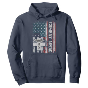 Combat Medic Soldier Hoodie Medical Military American Flag TS11 Navy Print Your Wear