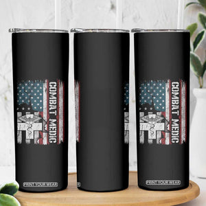 Combat Medic Soldier Skinny Tumbler Medical Military American Flag TS11 Print Your Wear