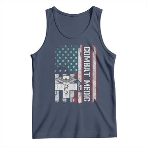 Combat Medic Soldier Tank Top Medical Military American Flag TS11 Navy Print Your Wear