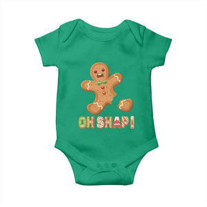 Funny Christmas Gingerbread Baby Onesie Oh Snap Cookie Baking TS11 Irish Green Print Your Wear