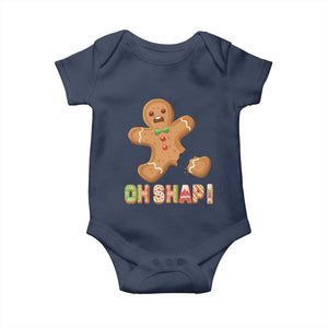 Funny Christmas Gingerbread Baby Onesie Oh Snap Cookie Baking TS11 Navy Print Your Wear