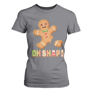 Funny Christmas Gingerbread T Shirt For Women Oh Snap Cookie Baking TS11 Charcoal Print Your Wear