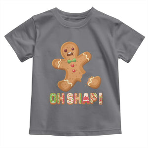 Funny Christmas Gingerbread Toddler T Shirt Oh Snap Cookie Baking TS11 Charcoal Print Your Wear