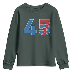 Trump Won 45 47 Youth Sweatshirt The 47th US President 2024 USA Election TS11 Dark Forest Green Print Your Wear