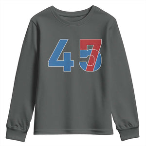 Trump Won 45 47 Youth Sweatshirt The 47th US President 2024 USA Election TS11 Dark Heather Print Your Wear