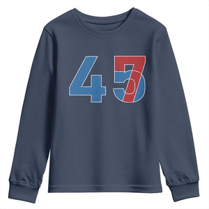 Trump Won 45 47 Youth Sweatshirt The 47th US President 2024 USA Election TS11 Navy Print Your Wear