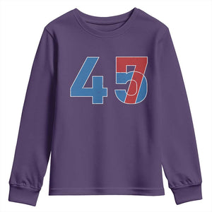 Trump Won 45 47 Youth Sweatshirt The 47th US President 2024 USA Election TS11 Purple Print Your Wear