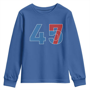 Trump Won 45 47 Youth Sweatshirt The 47th US President 2024 USA Election TS11 Royal Blue Print Your Wear