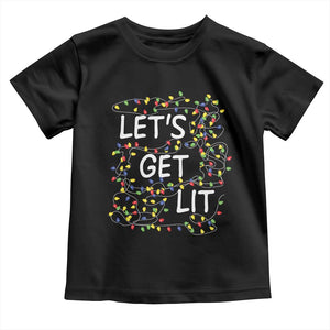 Funny Christmas Baby Shirt Let's Get Lit Led Lights Xmas TS11 Black Print Your Wear