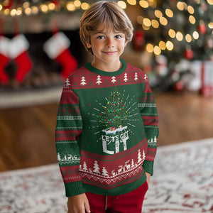 Funny Xmas Weed Ugly Christmas Sweater Let's Get Lit Weeds Xmas Tree TS11 Christmas Print Your Wear