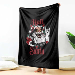 Hail Santa Heavy Metal Christmas Throw Blanket Krampus Xmas Rock & Roll TS11 Print Your Wear