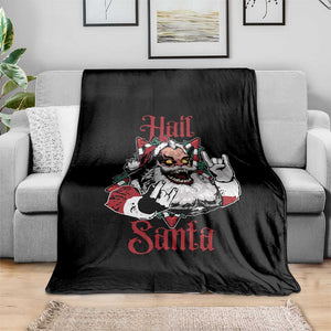 Hail Santa Heavy Metal Christmas Throw Blanket Krampus Xmas Rock & Roll TS11 Print Your Wear