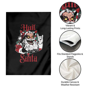 Hail Santa Heavy Metal Christmas Garden Flag Krampus Xmas Rock & Roll TS11 Print Your Wear