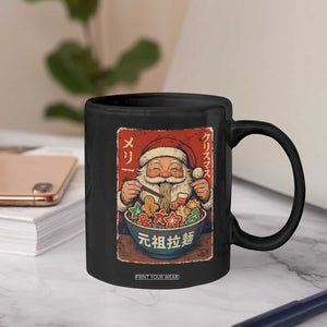 Santa Eating Ramen Noodles Japanese Christmas Coffee Mug TS11 Print Your Wear