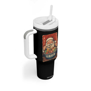 Santa Eating Ramen Noodles Japanese Christmas Tumbler With Handle TS11 Print Your Wear