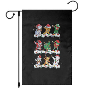 Dabbing Santa Elf Friends Christmas Light Garden Flag TS11 Black Print Your Wear