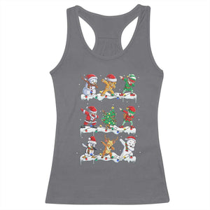 Dabbing Santa Elf Friends Christmas Light Racerback Tank Top TS11 Charcoal Print Your Wear