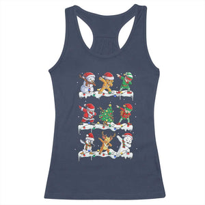 Dabbing Santa Elf Friends Christmas Light Racerback Tank Top TS11 Navy Print Your Wear