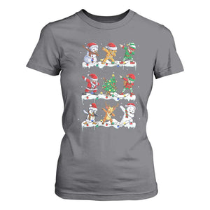 Dabbing Santa Elf Friends Christmas Light T Shirt For Women TS11 Charcoal Print Your Wear